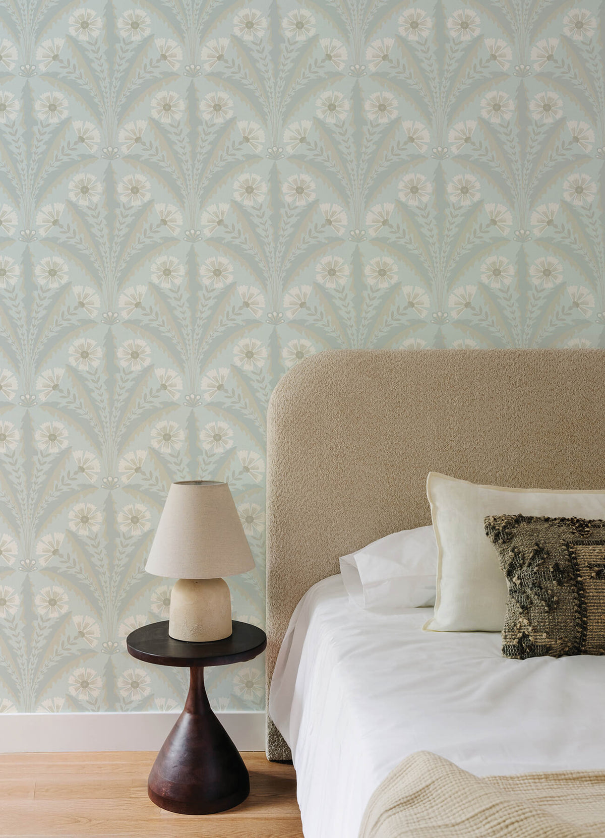 Chesapeake Oak & Moss Tap Root Wallpaper - Light Blue