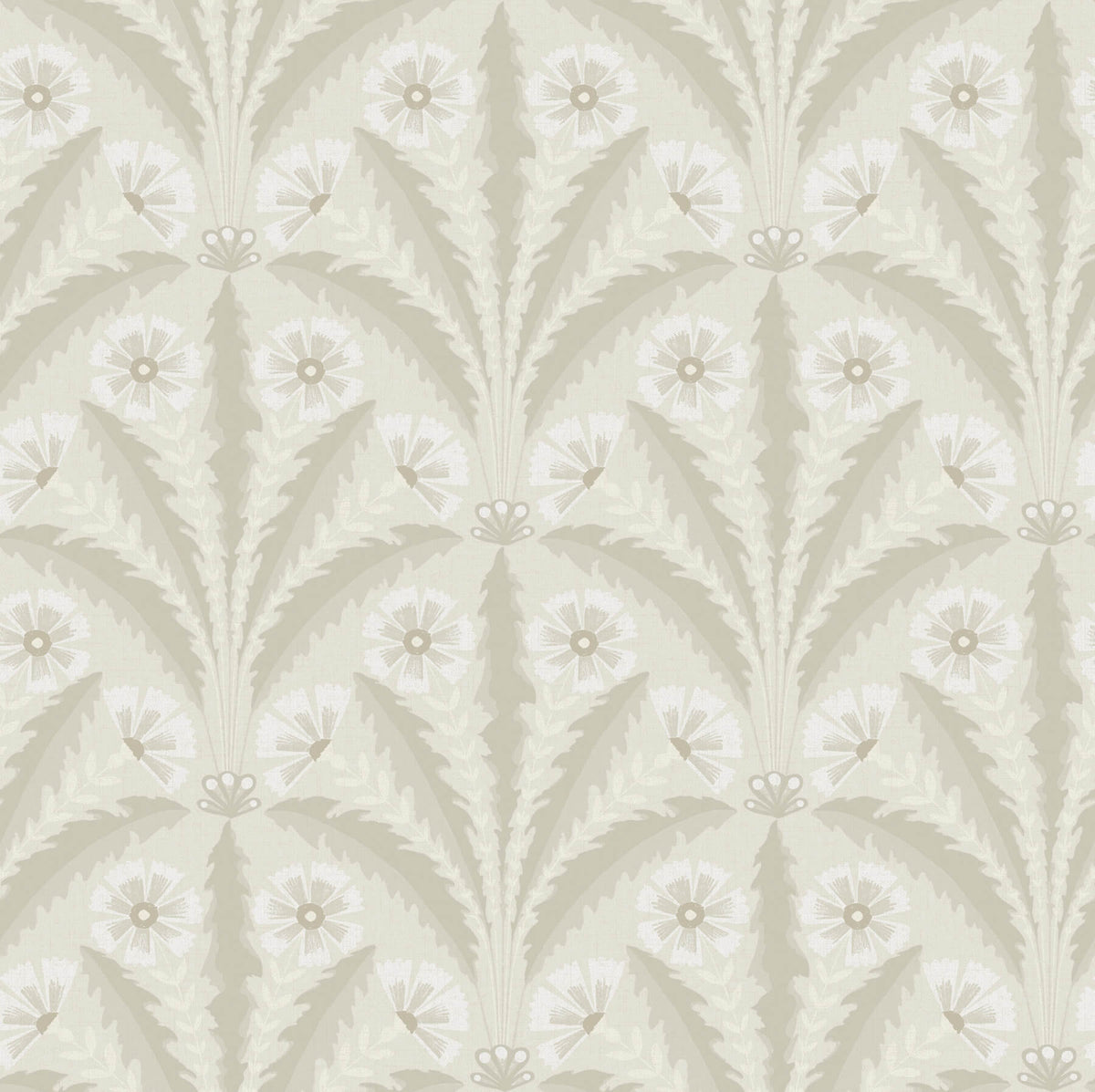 Chesapeake Oak & Moss Tap Root Wallpaper - Beige