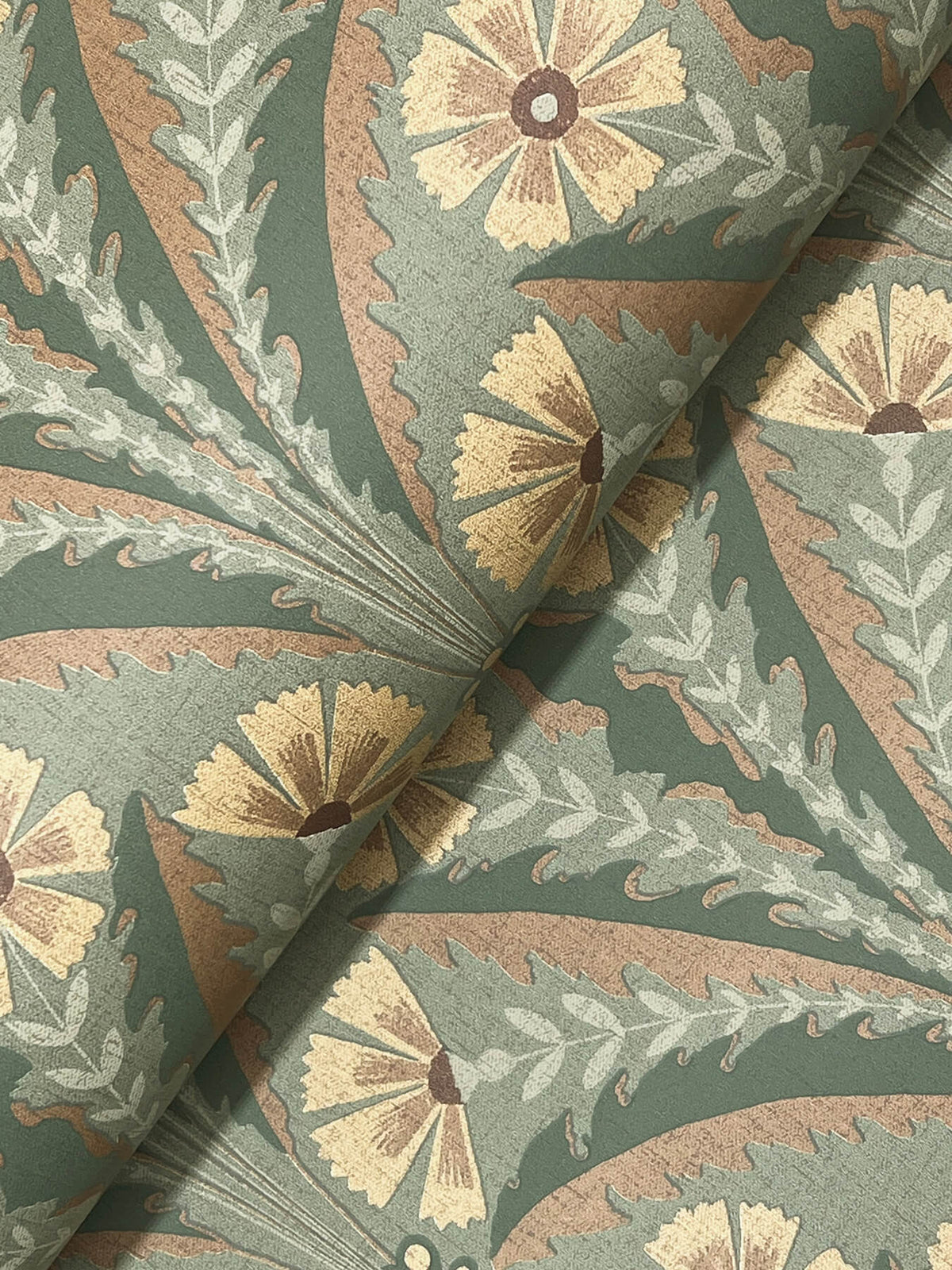 Chesapeake Oak & Moss Tap Root Wallpaper Sample - Green