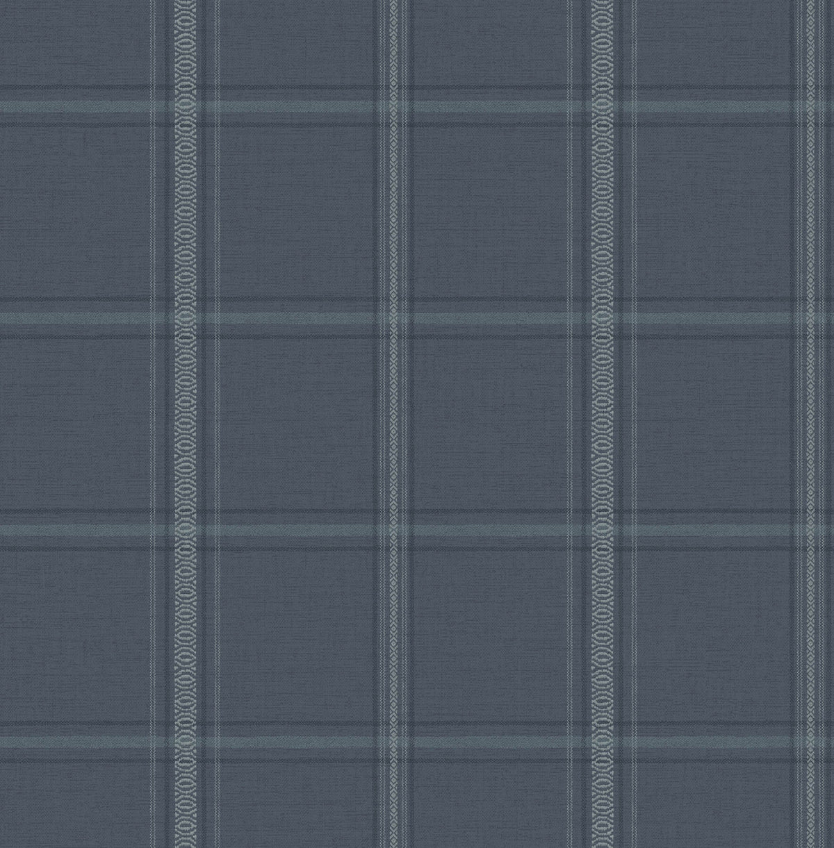 Chesapeake Oak & Moss Auberge Wallpaper Sample - Dark Blue