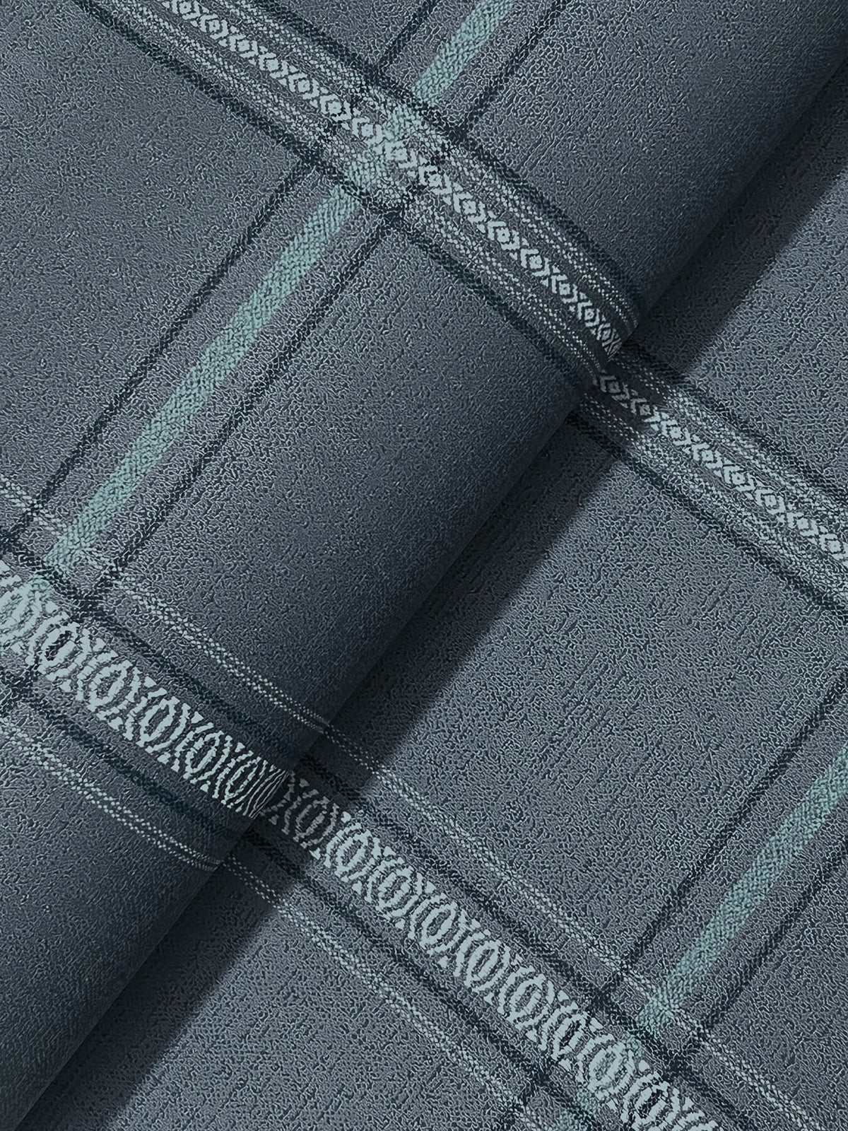 Chesapeake Oak & Moss Auberge Wallpaper Sample - Dark Blue