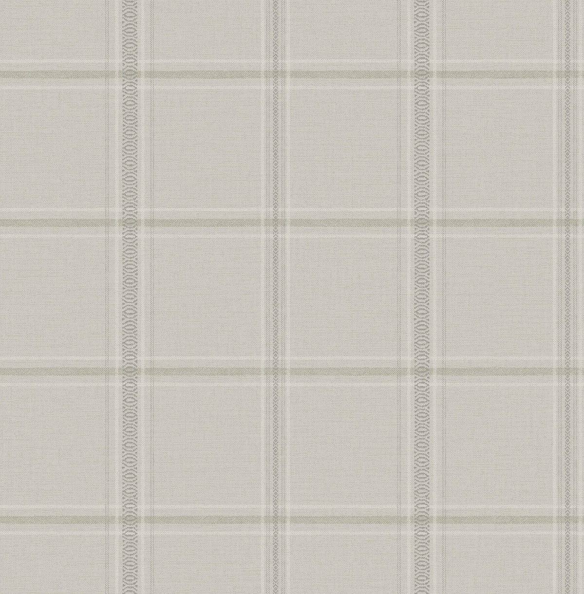 Chesapeake Oak & Moss Auberge Wallpaper Sample - Taupe