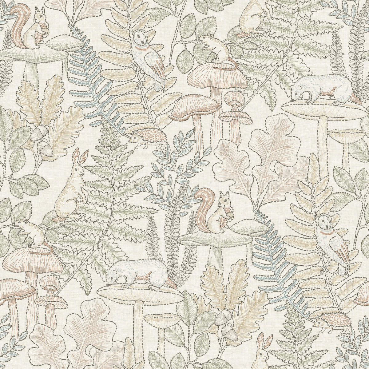 Chesapeake Oak & Moss Holt Wallpaper Sample - Pastel