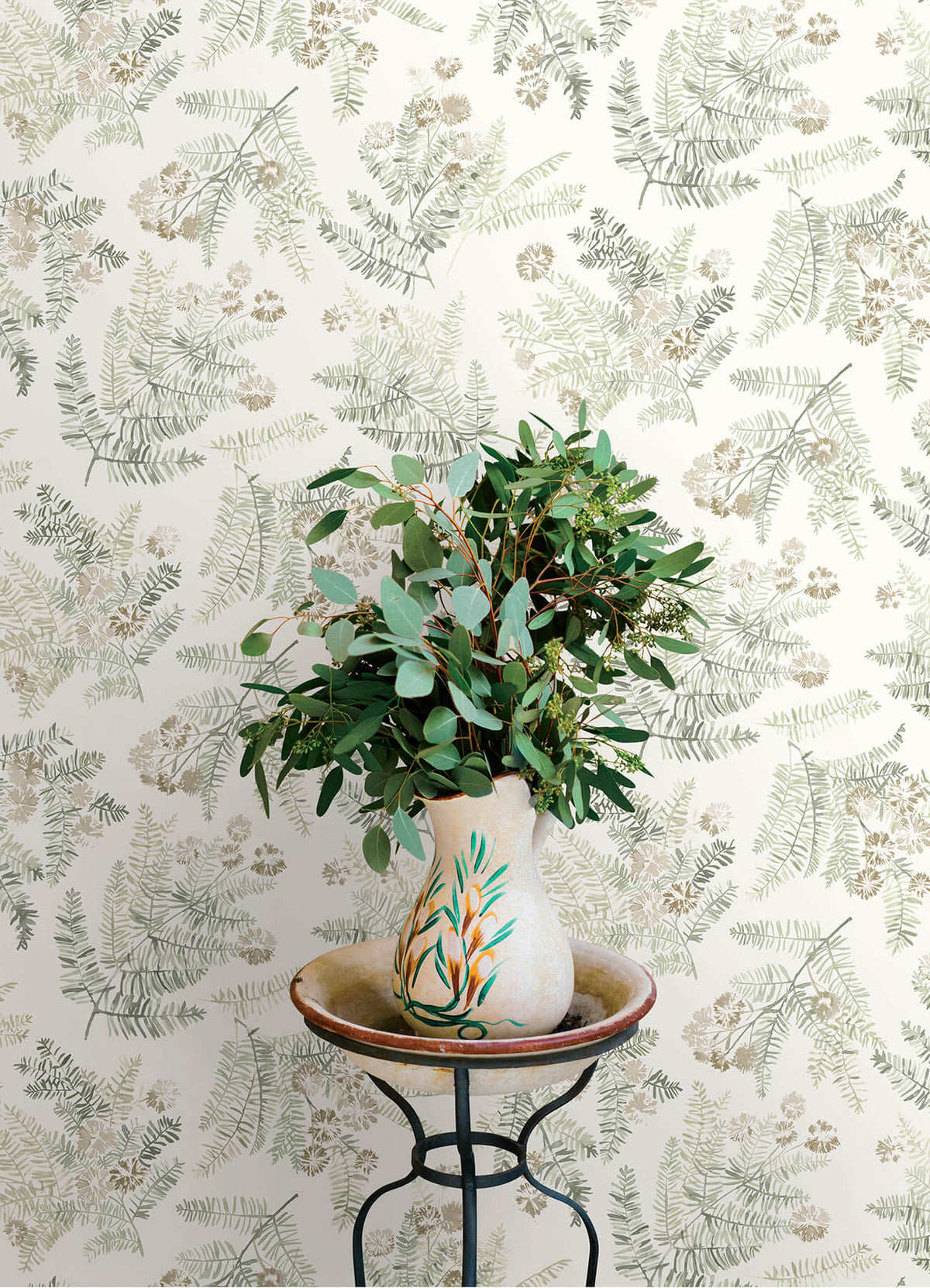 Chesapeake Oak & Moss Frith Wallpaper Sample - Green