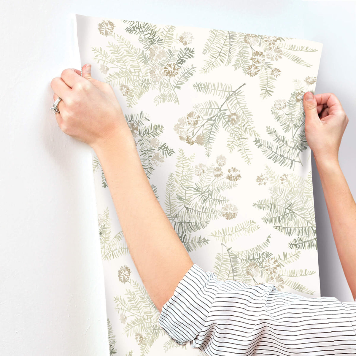 Chesapeake Oak & Moss Frith Wallpaper Sample - Green