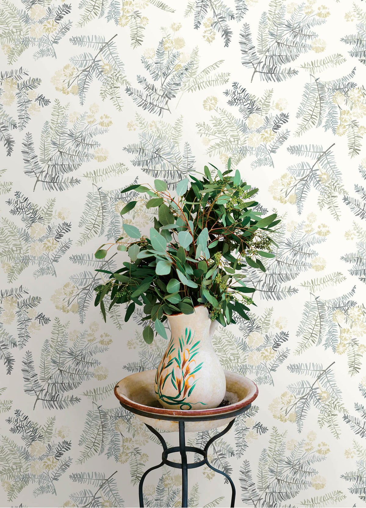 Chesapeake Oak & Moss Frith Wallpaper - Sea Green