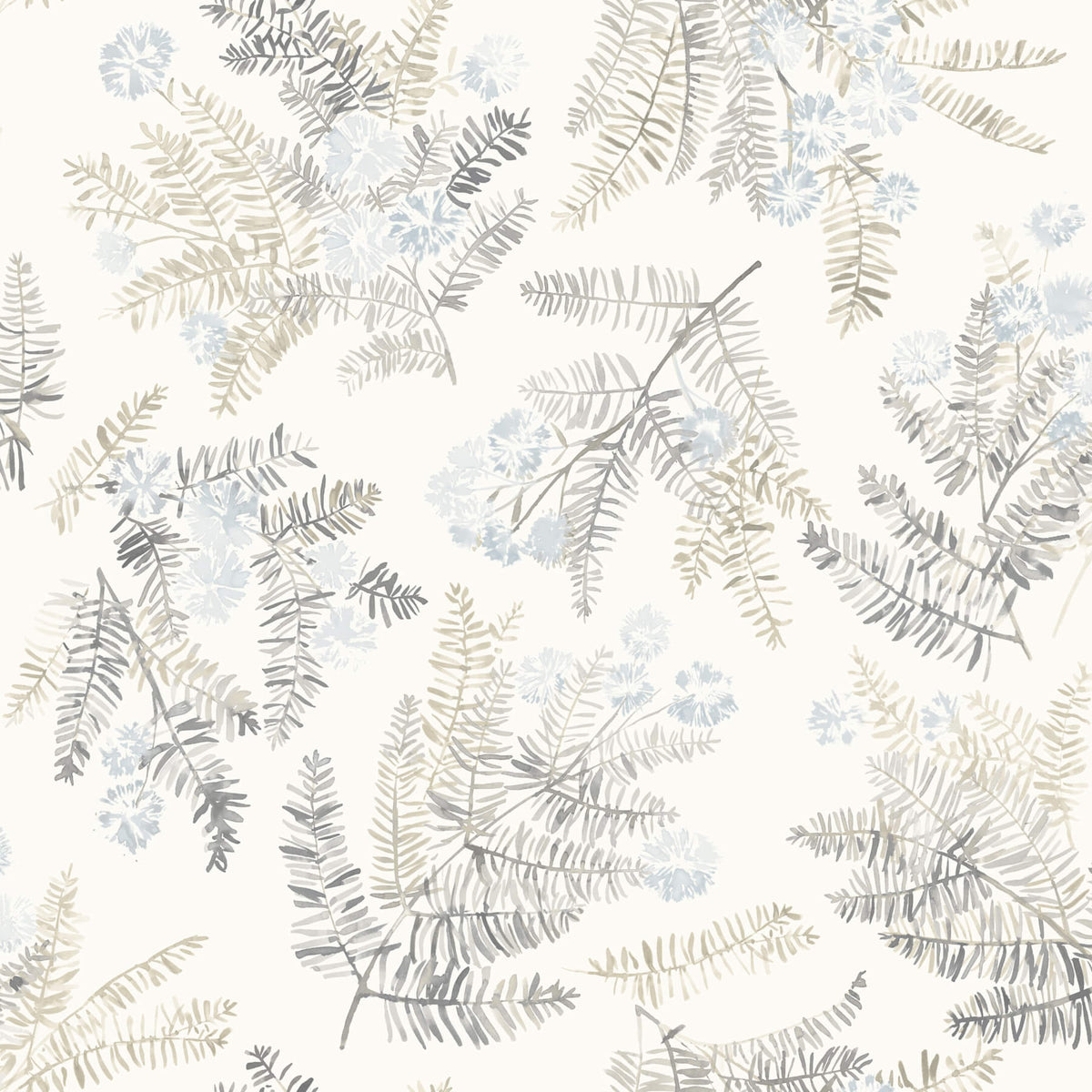 Chesapeake Oak & Moss Frith Wallpaper Sample - Light Blue