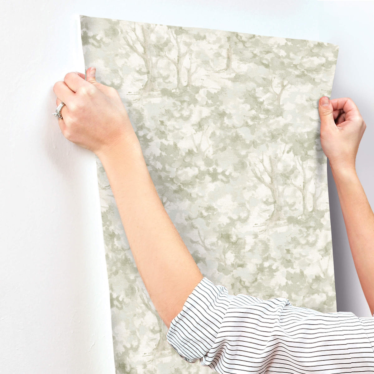 Chesapeake Oak & Moss Thicket Wallpaper Sample - Sage
