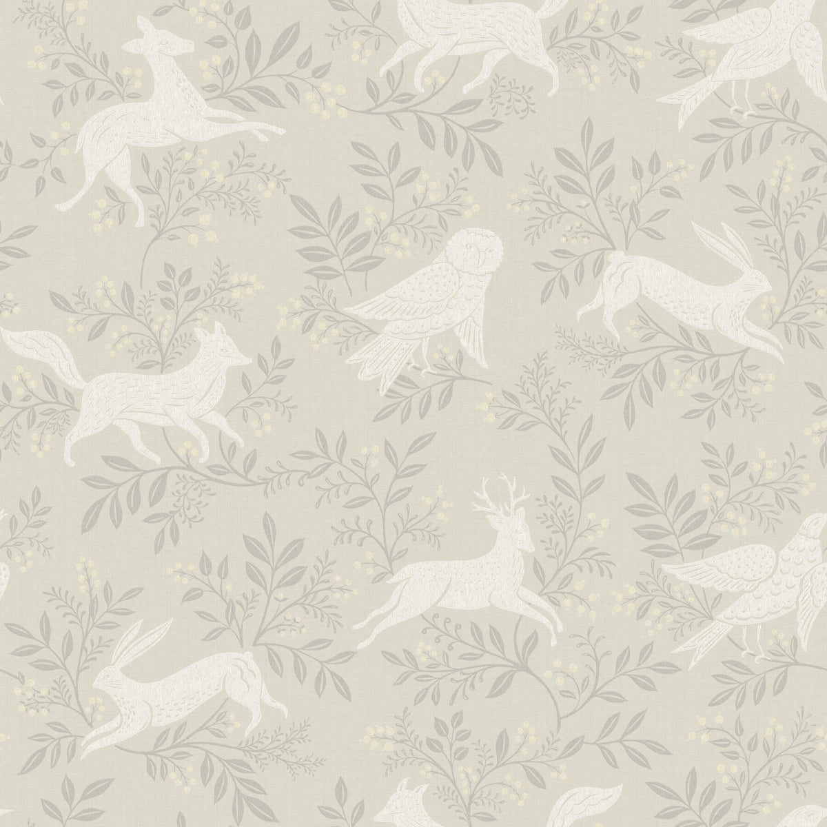 Chesapeake Oak & Moss Revelry Wallpaper - Taupe