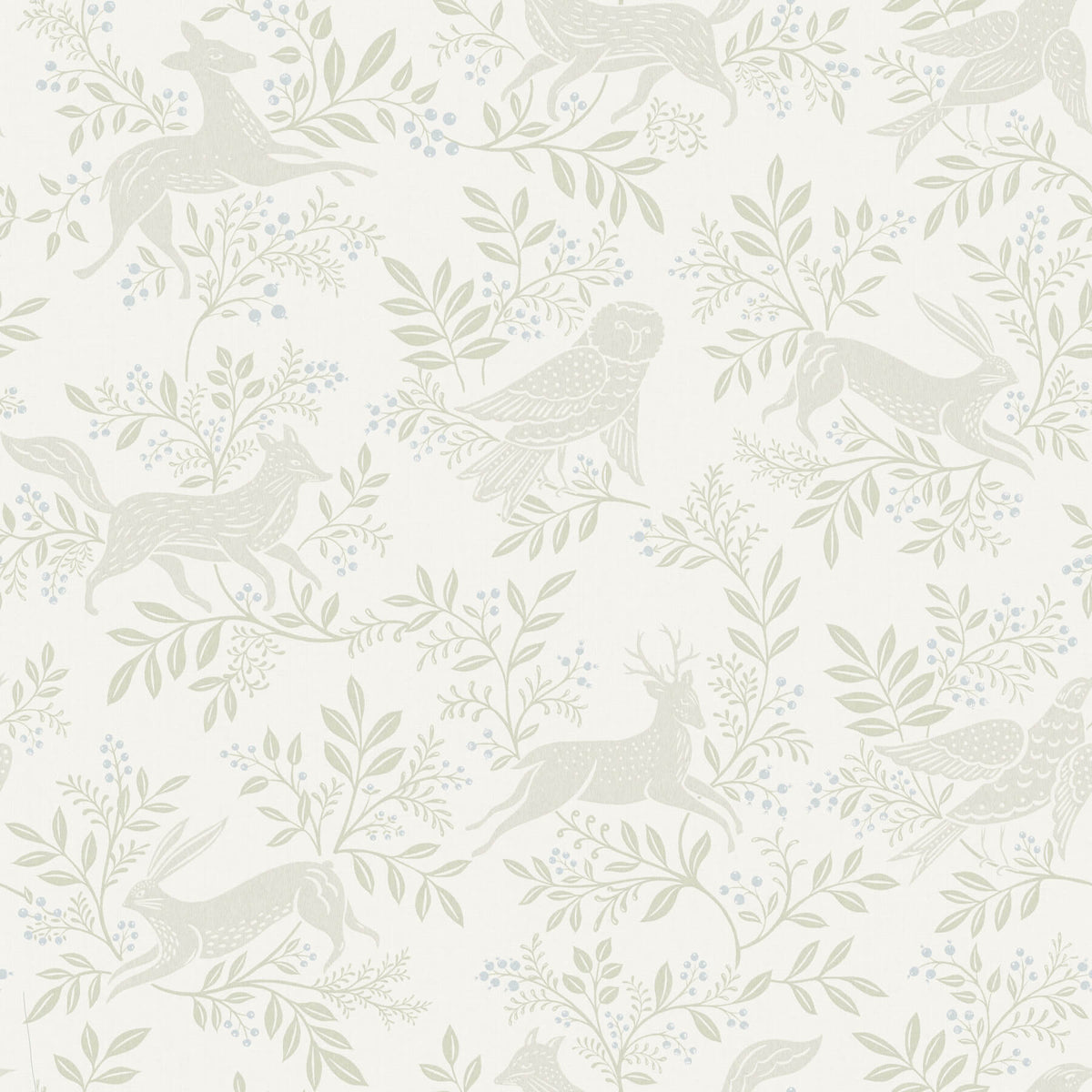 Chesapeake Oak & Moss Revelry Wallpaper Sample - White