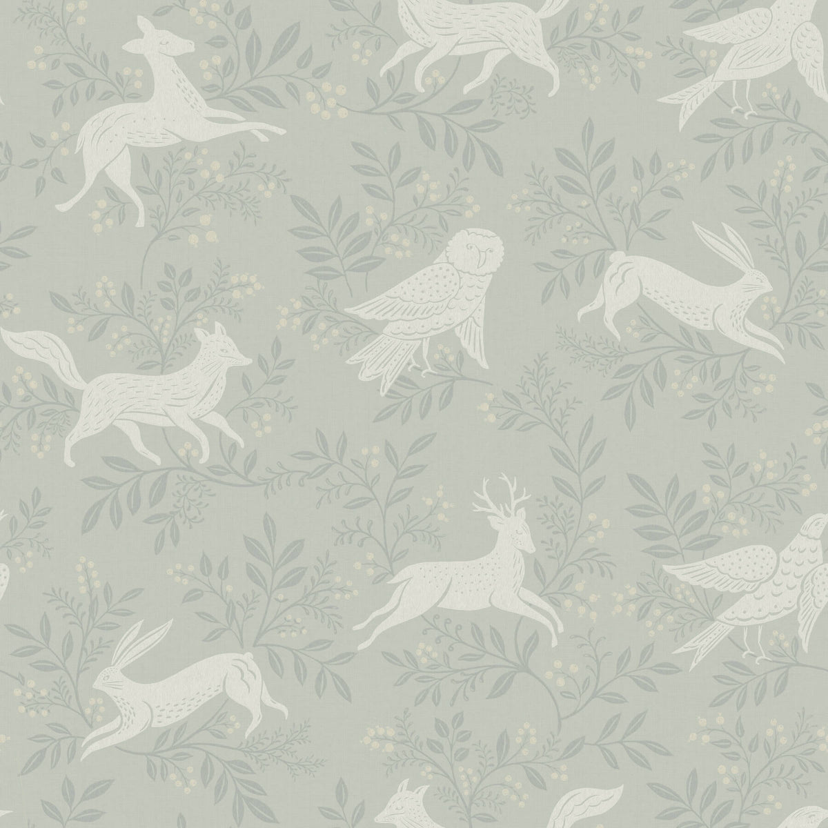 Chesapeake Oak & Moss Revelry Wallpaper - Sage
