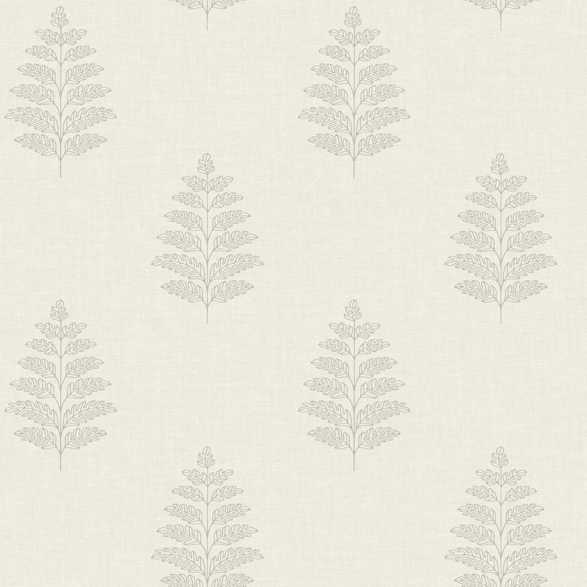 Chesapeake Oak & Moss Frond Wallpaper Sample - Cream