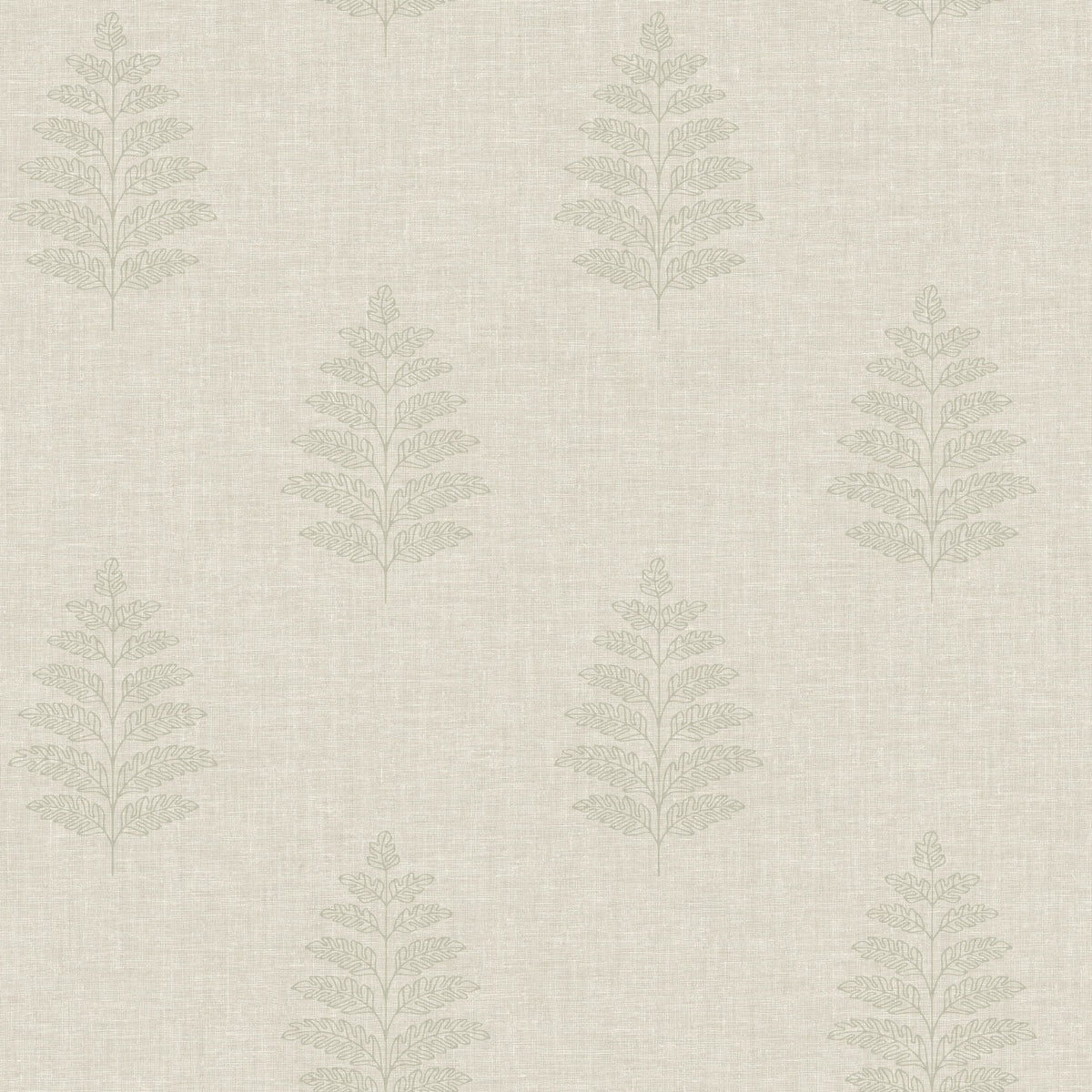 Chesapeake Oak & Moss Frond Wallpaper - Beige