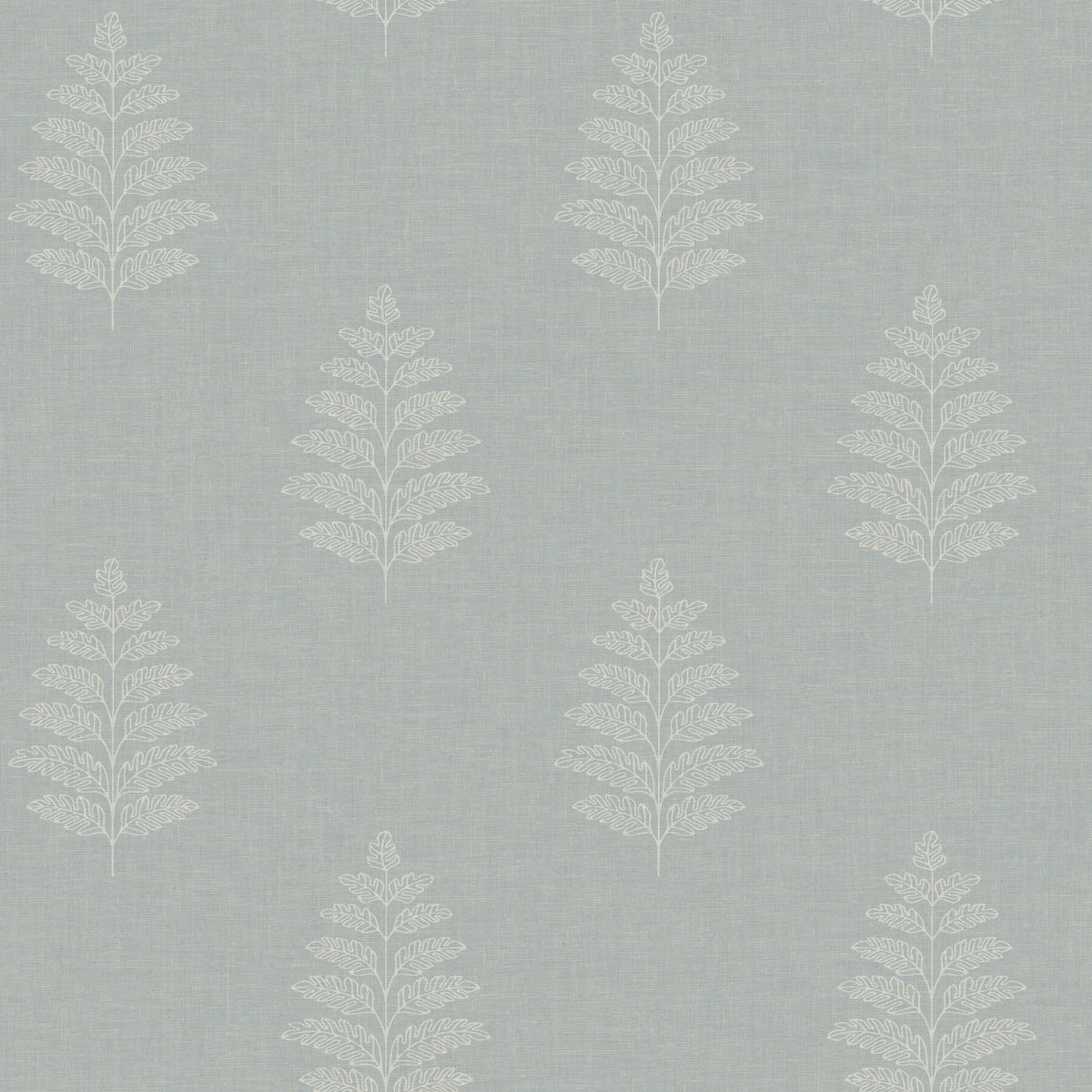 Chesapeake Oak & Moss Frond Wallpaper Sample - Light Blue