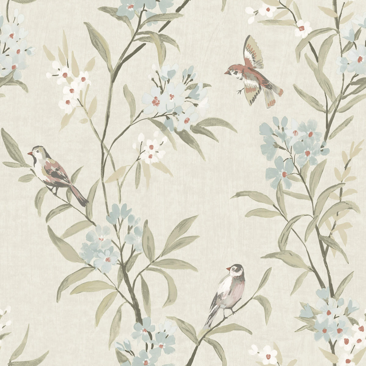 Chesapeake Oak & Moss Tea Olive Wallpaper Sample - Beige
