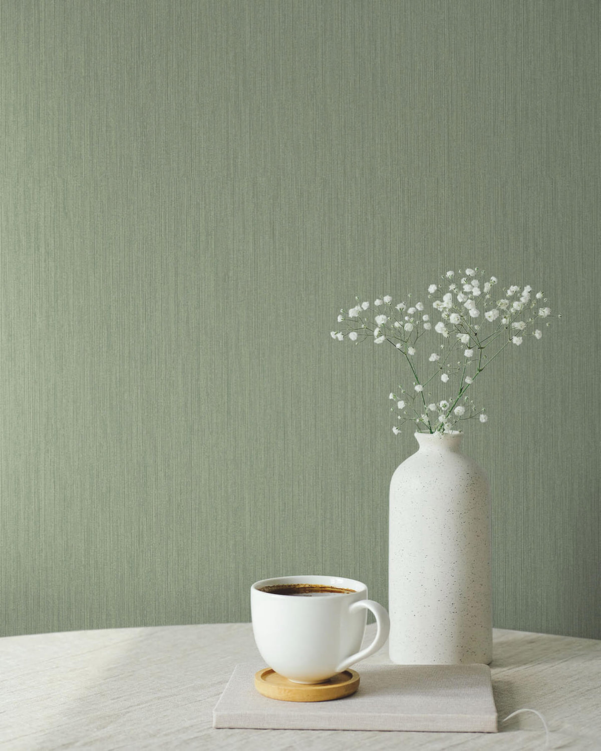 A-Street Prints Hidden Treasures Midolin Oregano Wallpaper - Green