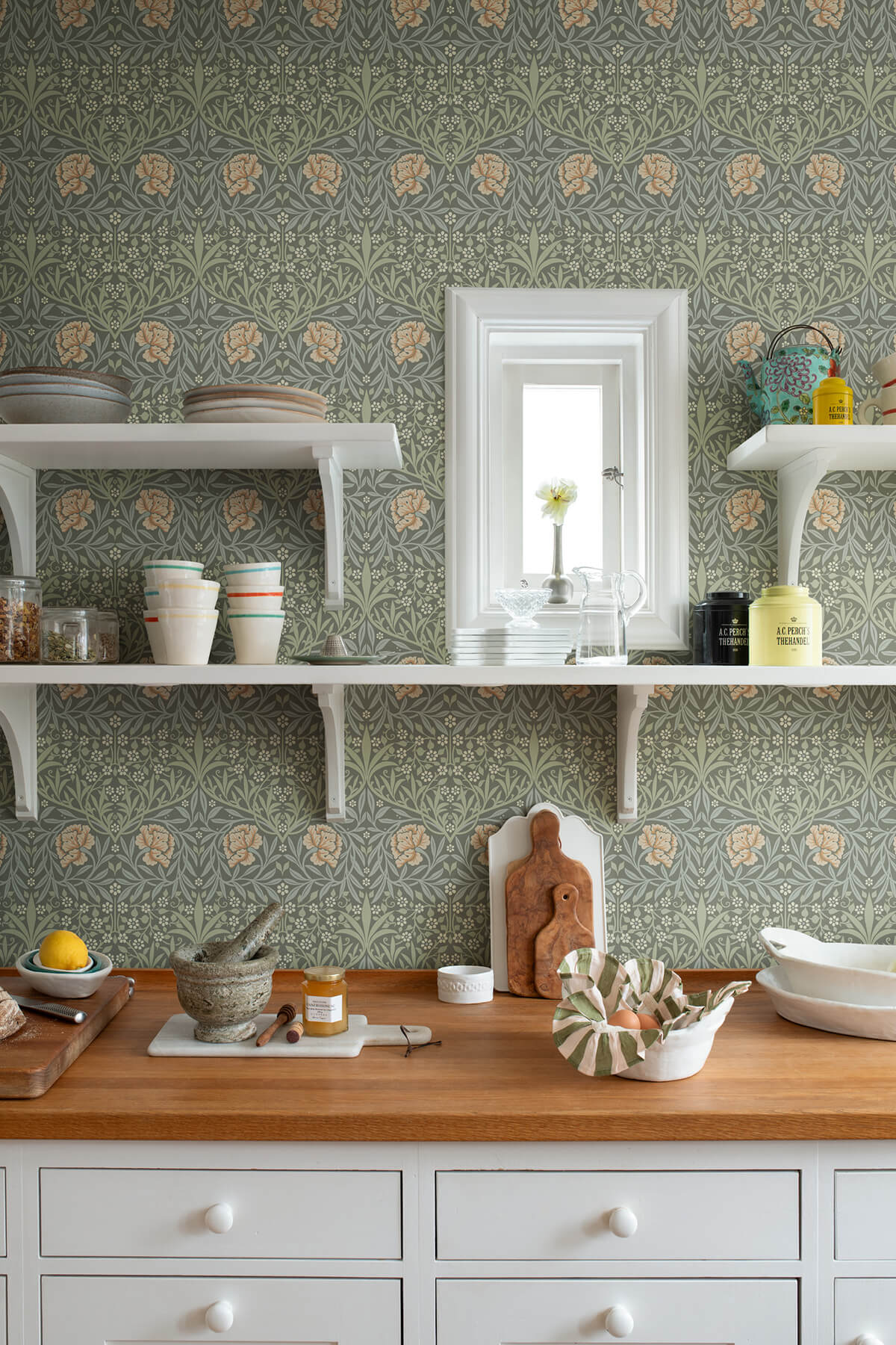 A Street Prints Hidden Treasures Oxford Union Wallpaper Sample - Gray