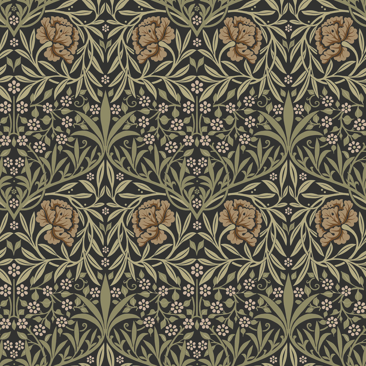 A-Street Prints Hidden Treasures Oxford Union Wallpaper - Black
