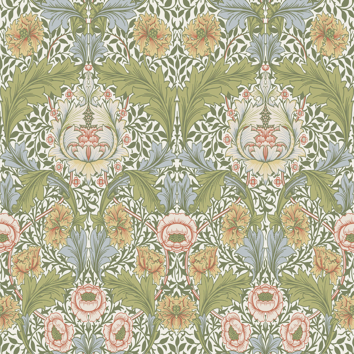 A Street Prints Hidden Treasures Myrtle Wallpaper Sample - Green