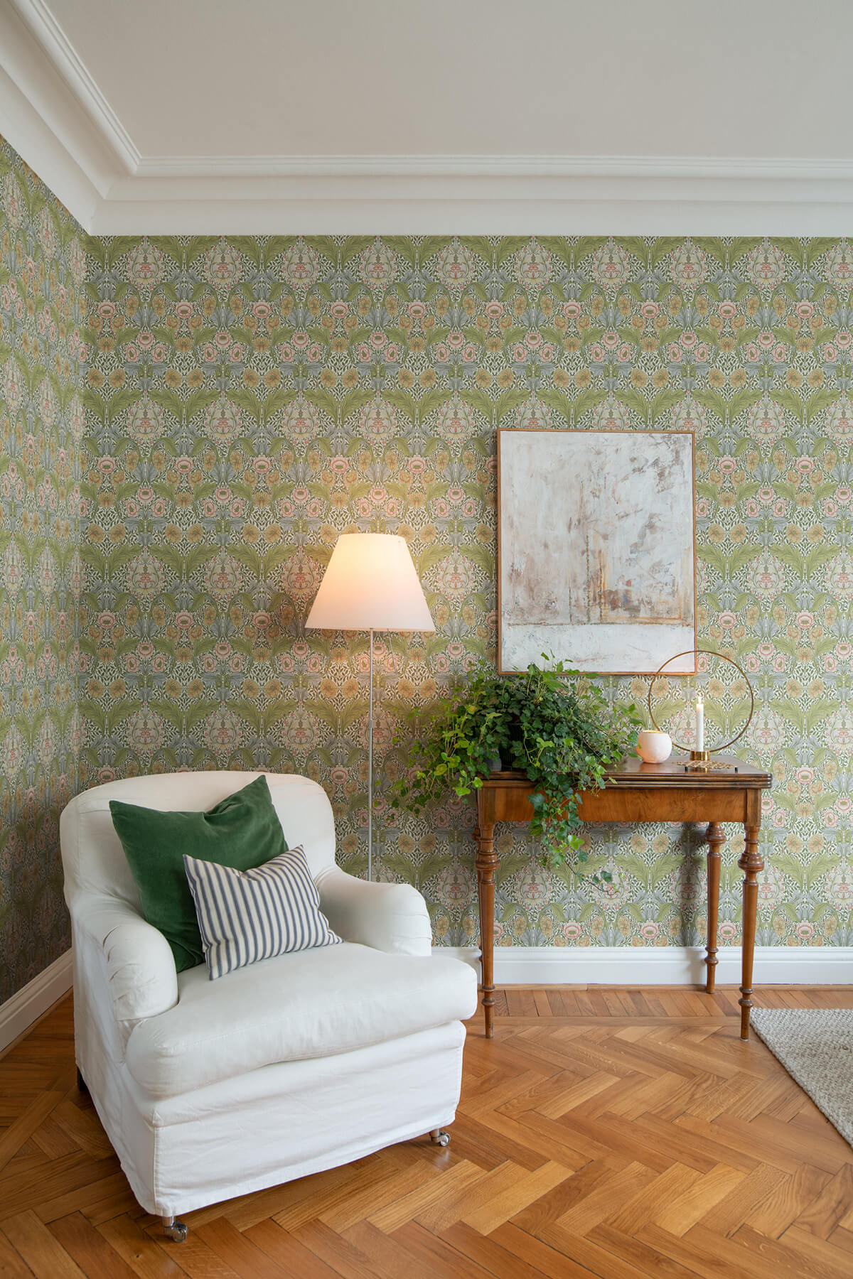 A Street Prints Hidden Treasures Myrtle Wallpaper Sample - Green