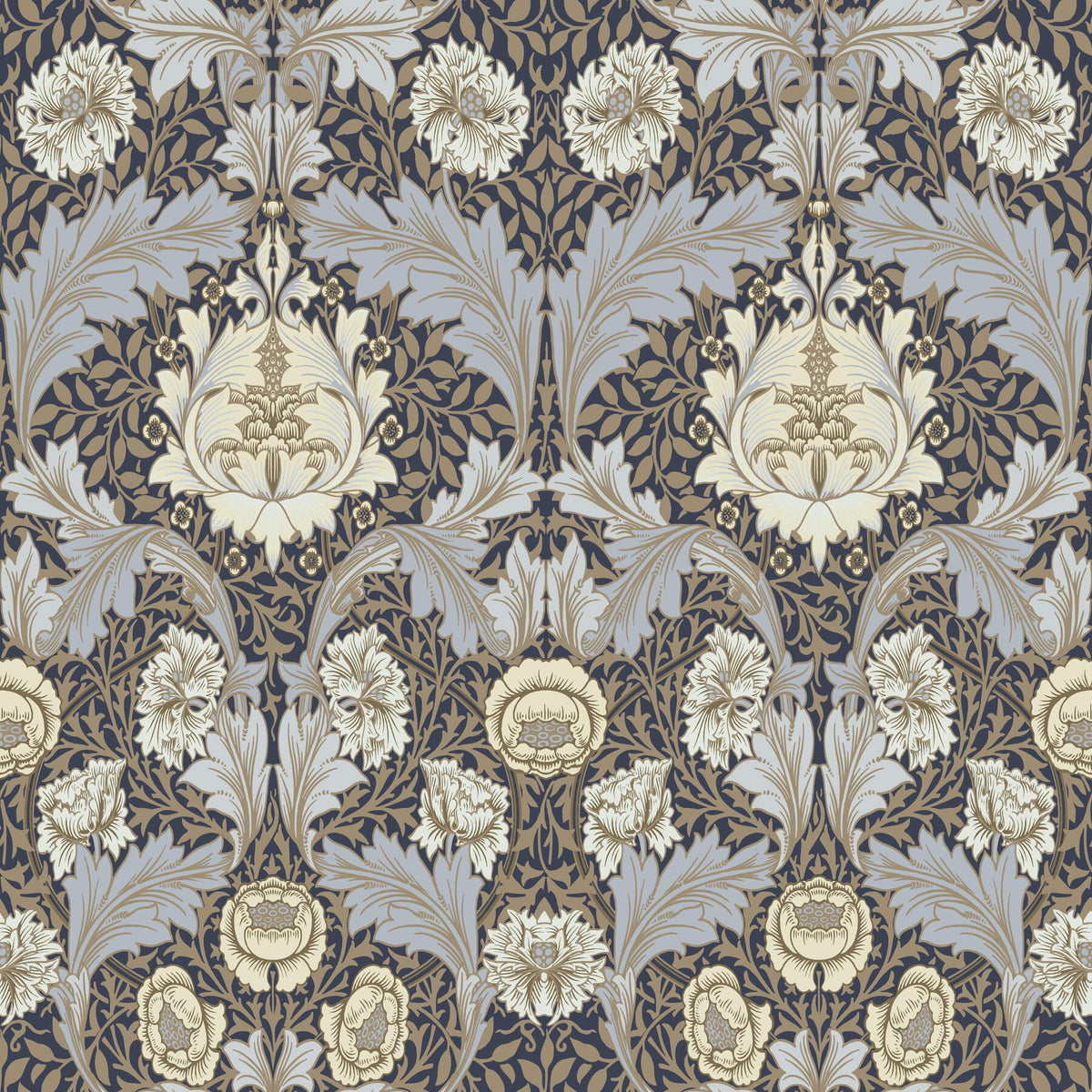 A Street Prints Hidden Treasures Myrtle Wallpaper Sample - Blue