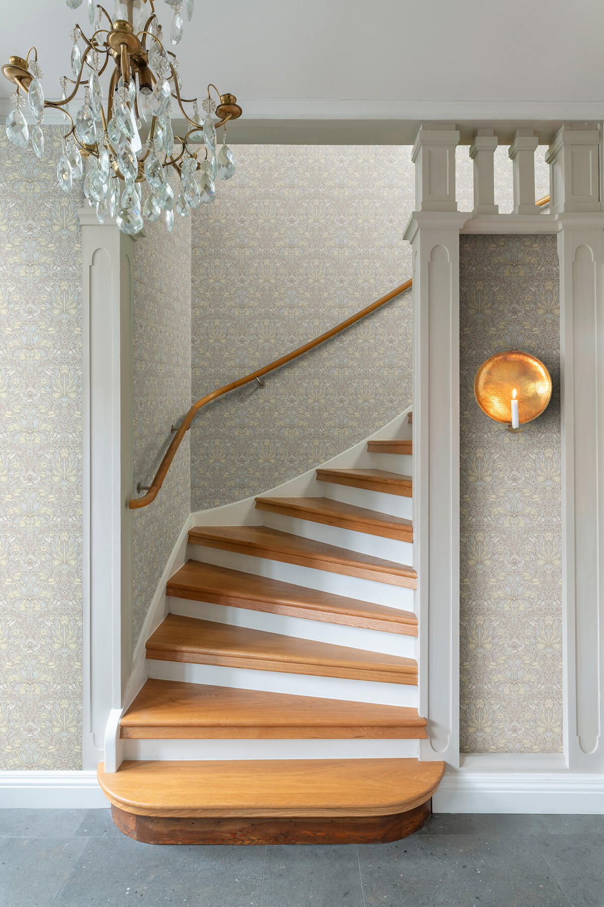 A Street Prints Hidden Treasures Spring Thicket Wallpaper Sample - Light Blue