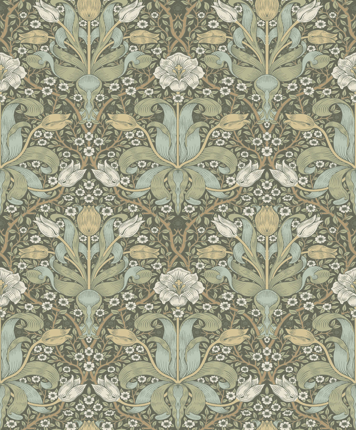 A-Street Prints Hidden Treasures Spring Thicket Wallpaper - Green