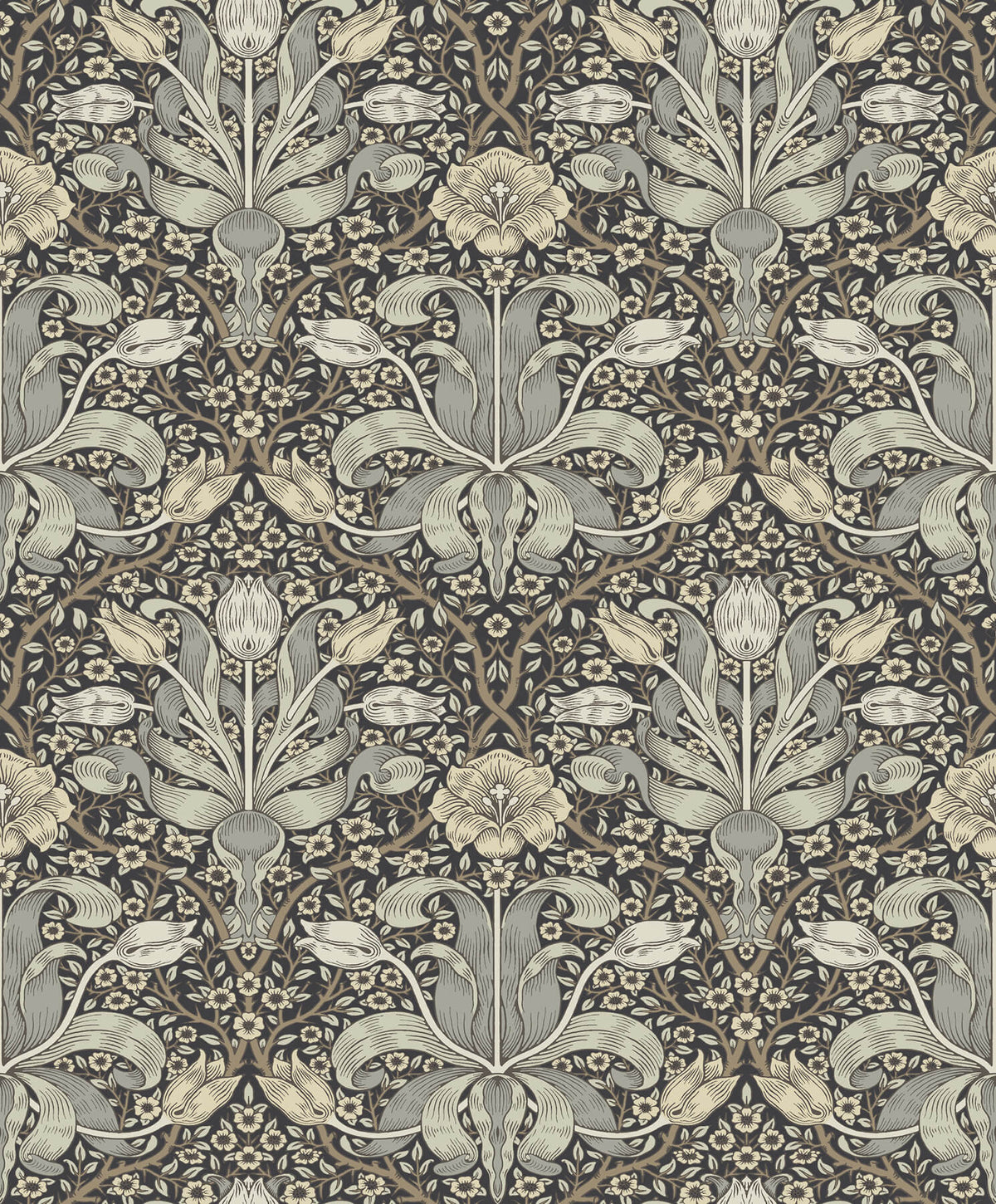 A Street Prints Hidden Treasures Spring Thicket Wallpaper Sample - Blue