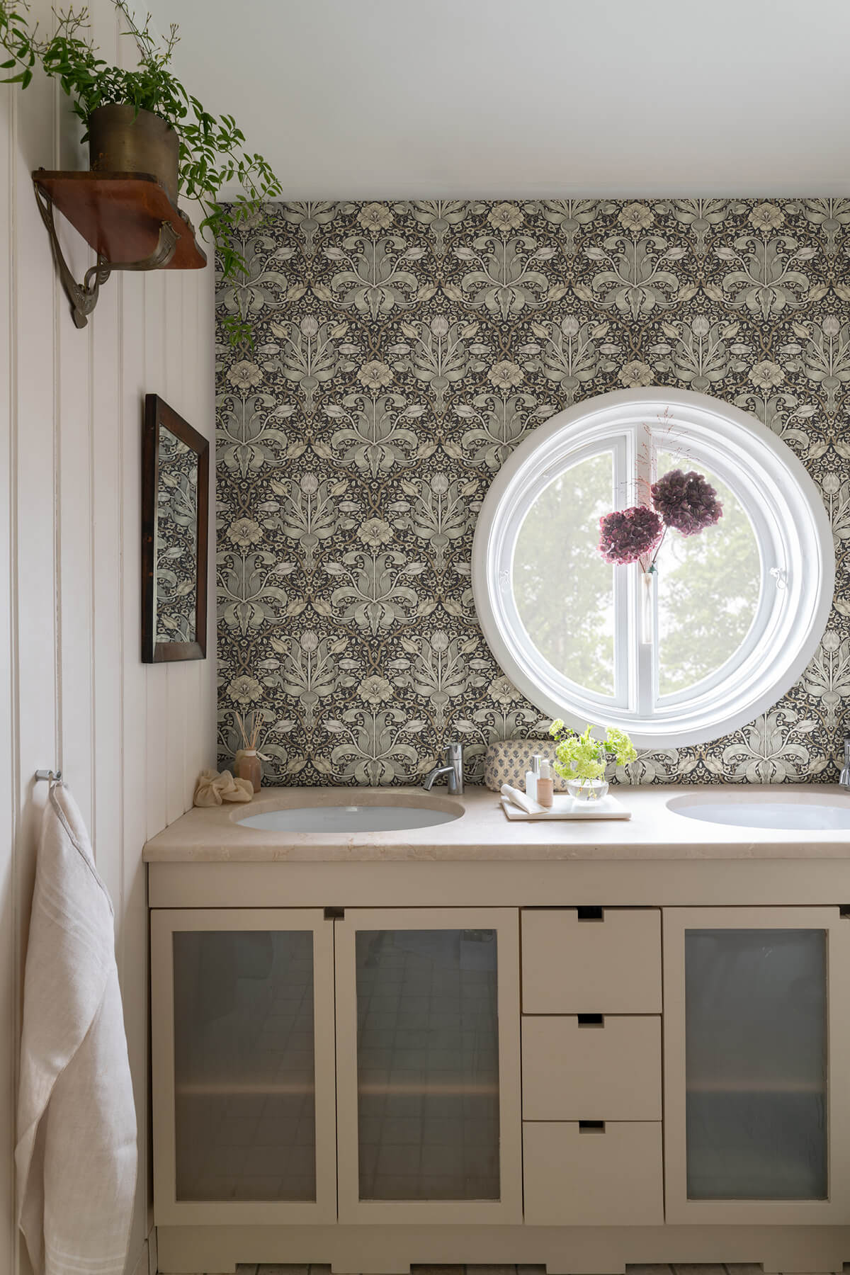 A Street Prints Hidden Treasures Spring Thicket Wallpaper Sample - Blue