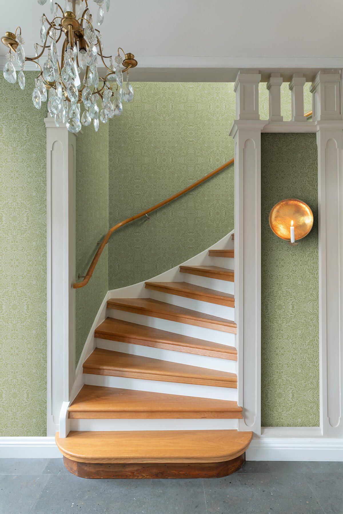 A Street Prints Hidden Treasures Ceiling Wallpaper Sample - Green