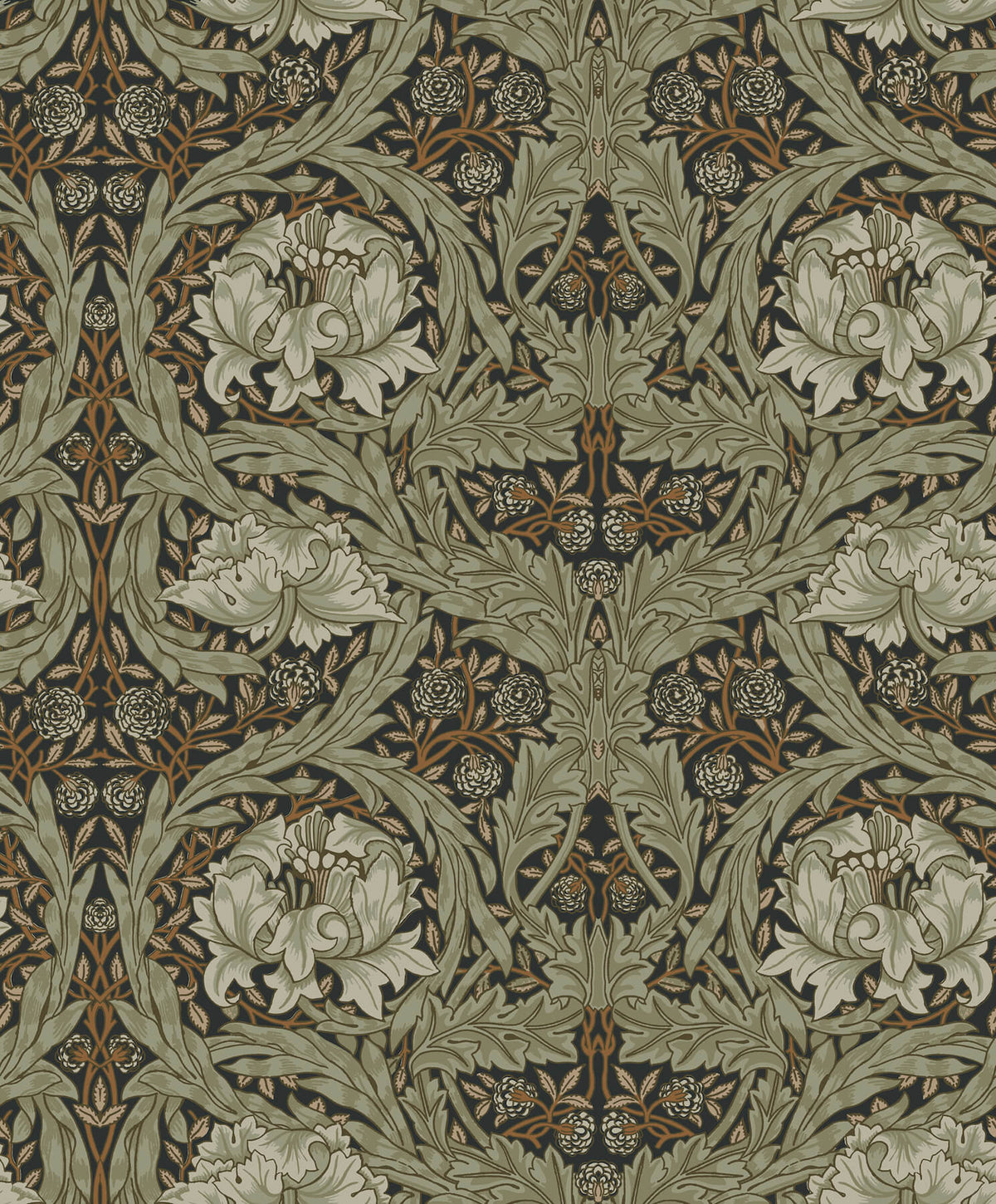 A-Street Prints Hidden Treasures African Marigold Wallpaper - Black
