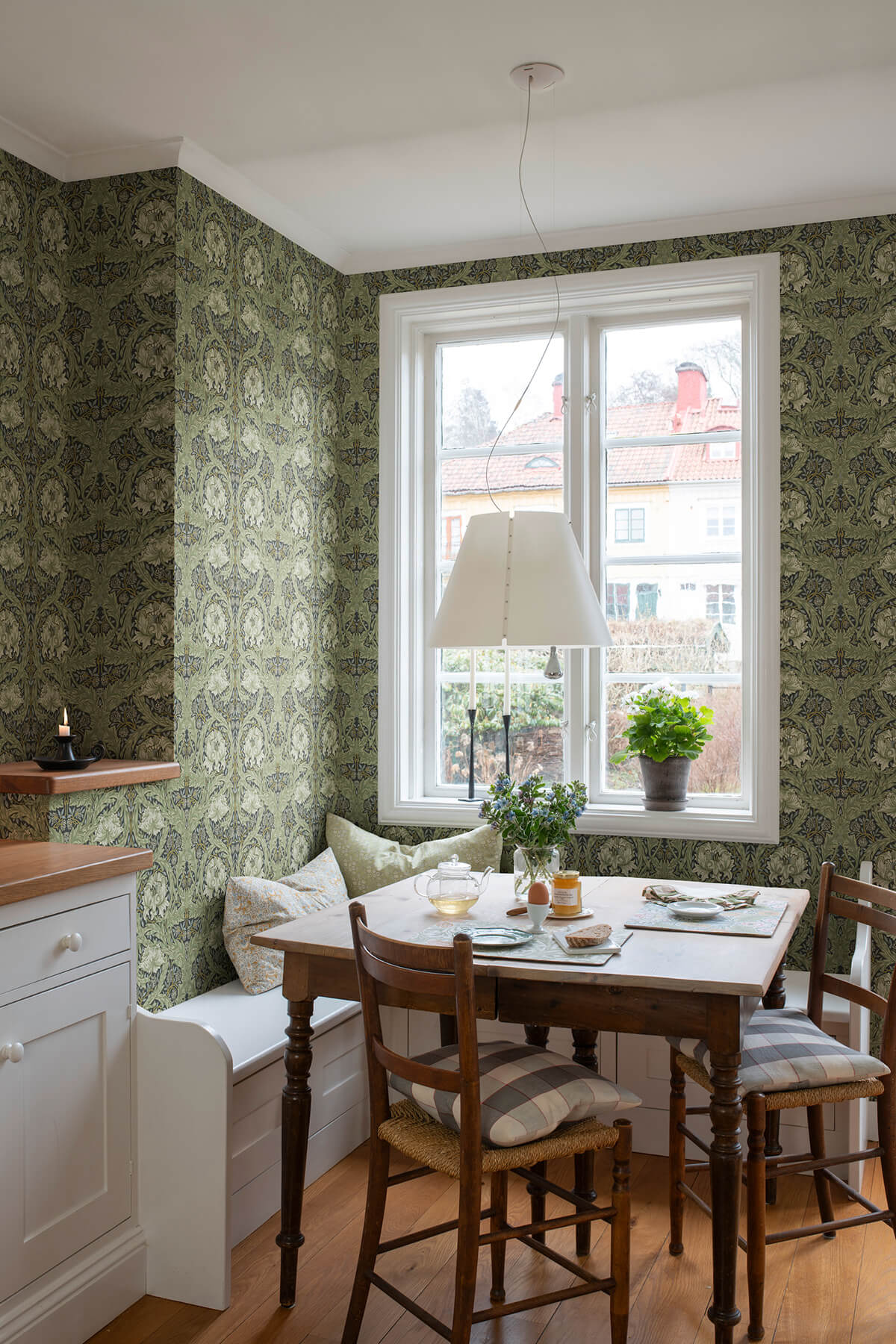 A Street Prints Hidden Treasures African Marigold Wallpaper Sample - Sea Green