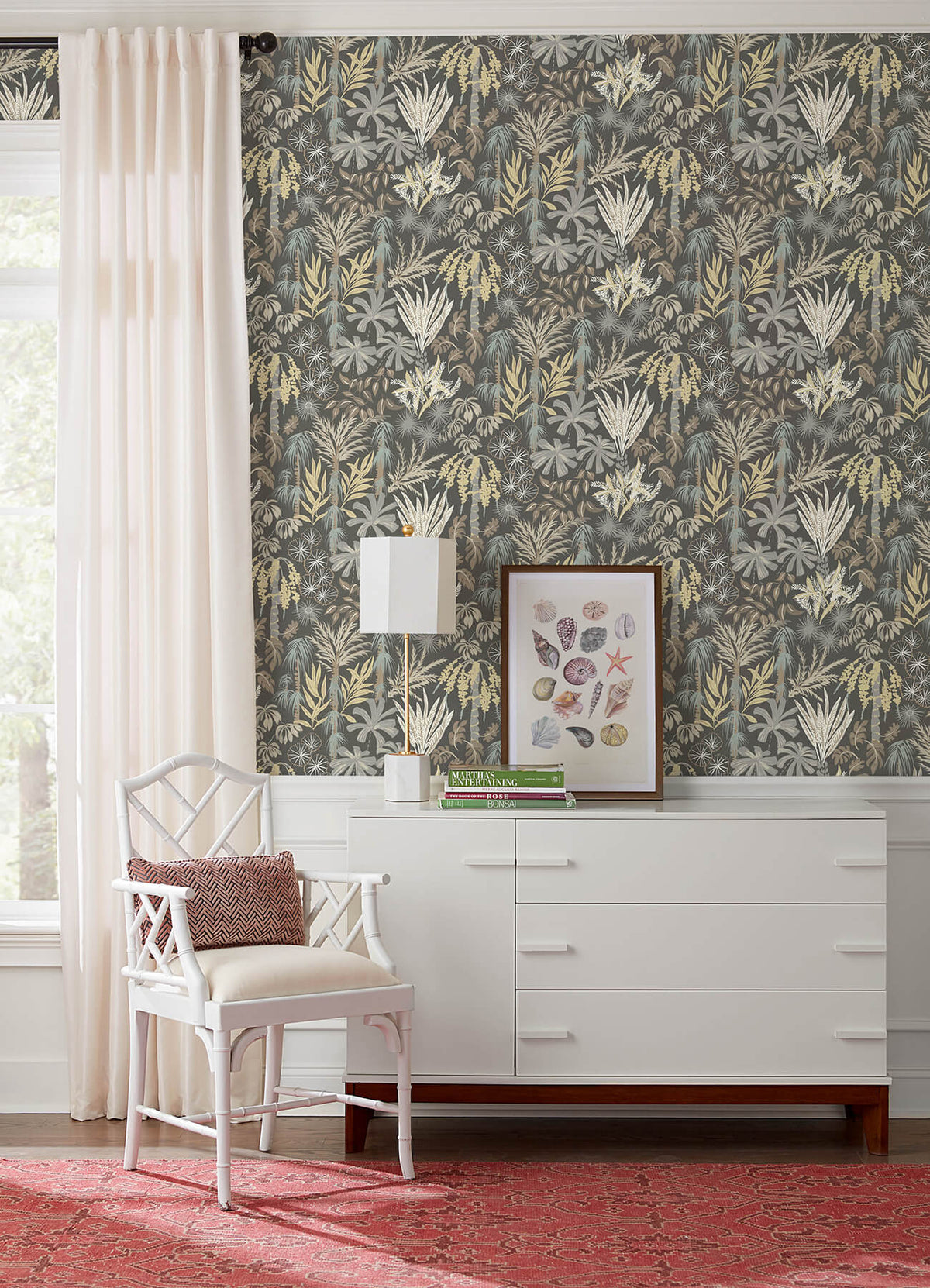 A-Street Prints Sea Salt Everglades Wallpaper - Grey