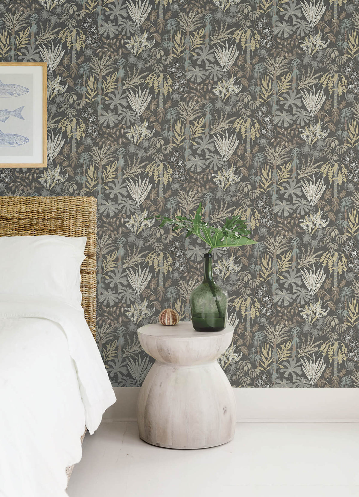 A-Street Prints Sea Salt Everglades Wallpaper - Grey