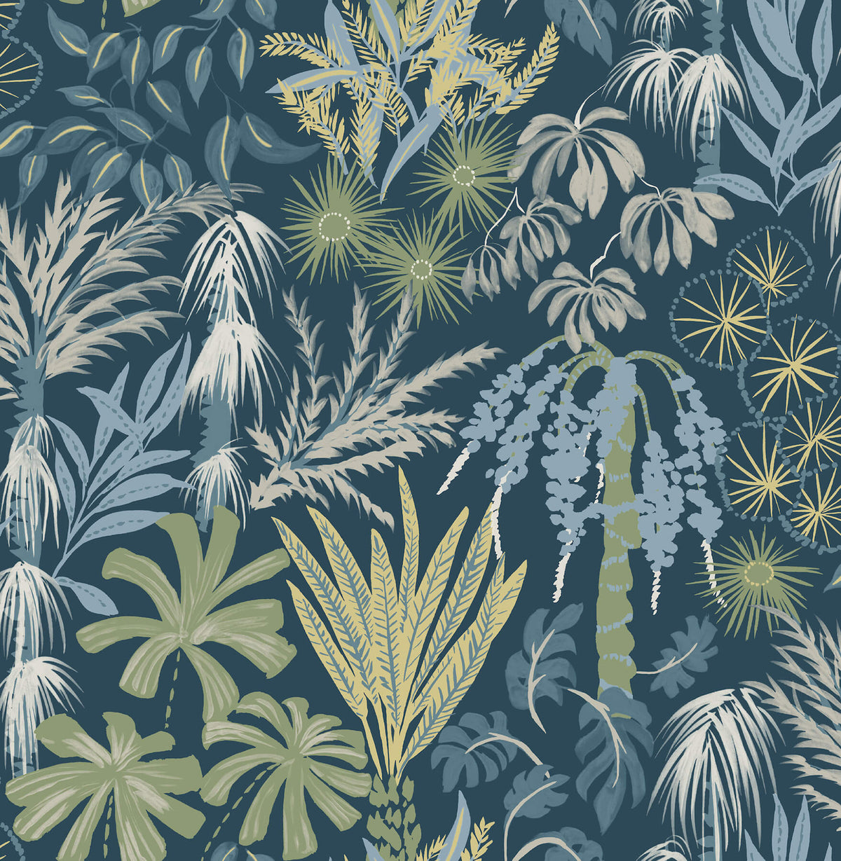 A Street Prints Sea Salt Everglades Wallpaper Sample - Teal