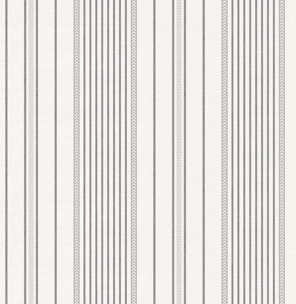 A-Street Prints Sea Salt Navarres Stripe Wallpaper - Charcoal