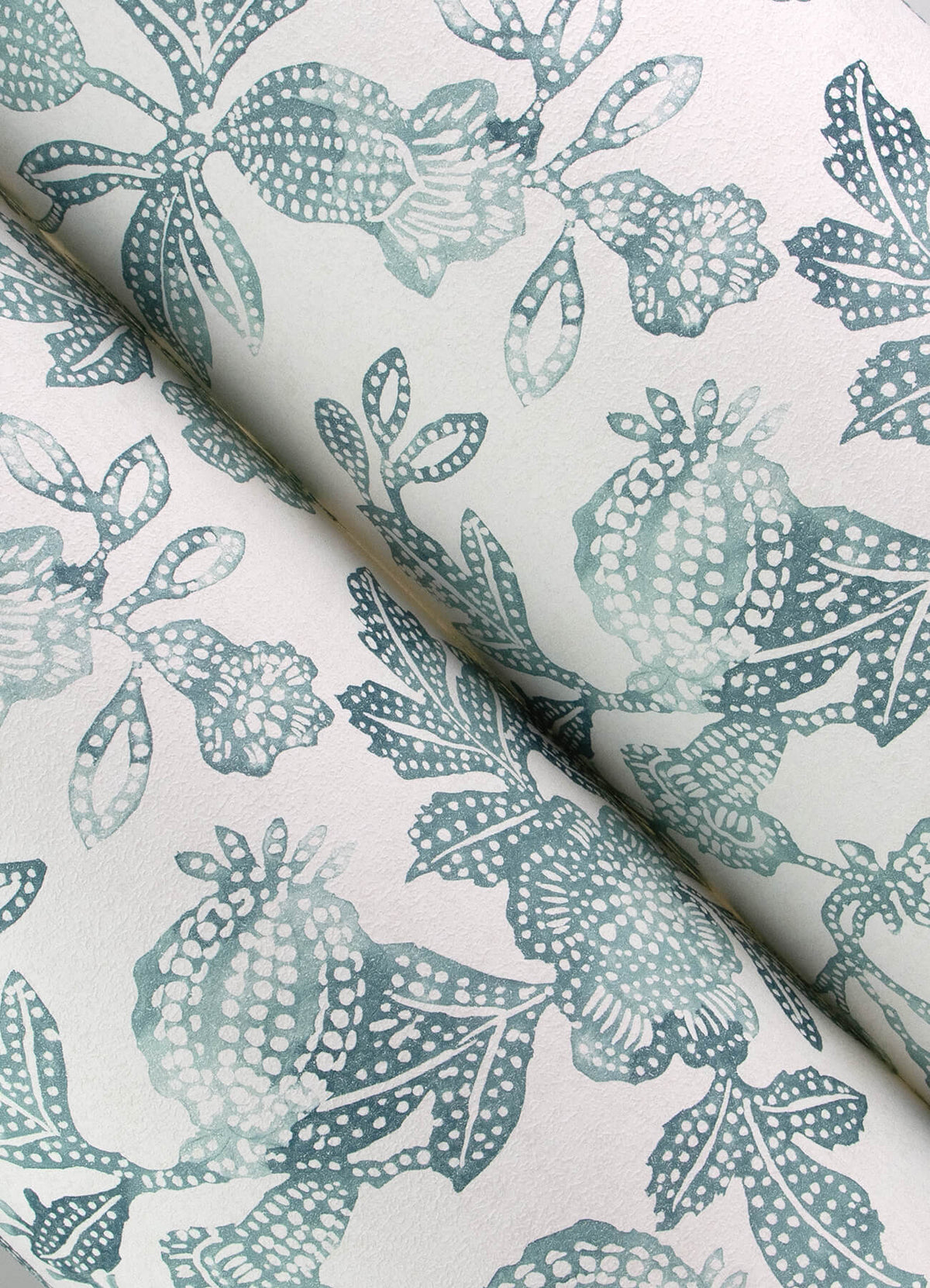 A Street Prints Sea Salt Beach Rose Wallpaper Sample - Teal