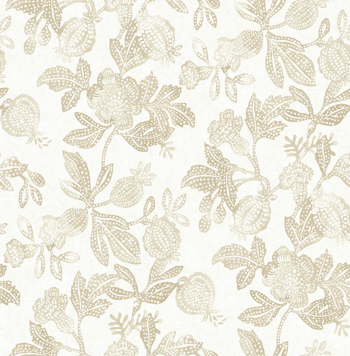 A Street Prints Sea Salt Beach Rose Wallpaper Sample - Champagne