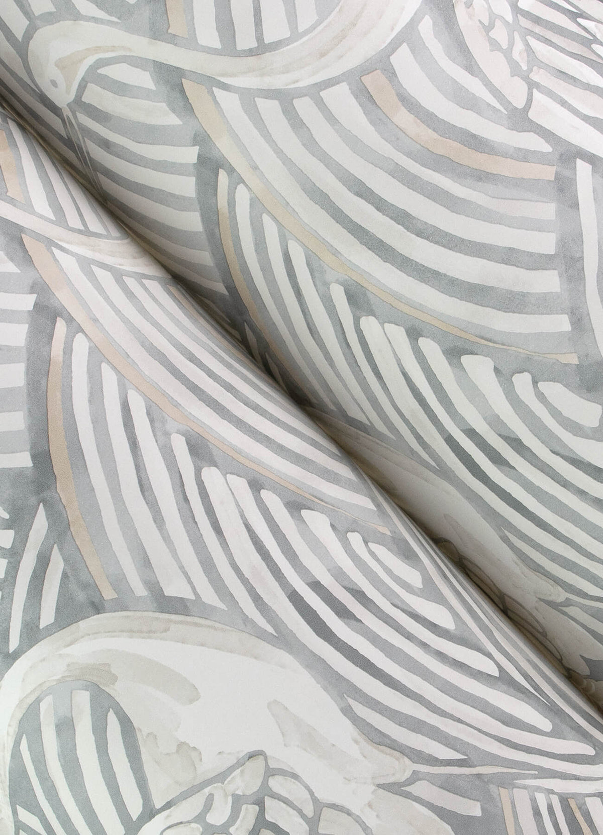 A-Street Prints Sea Salt Egret Wallpaper - Slate