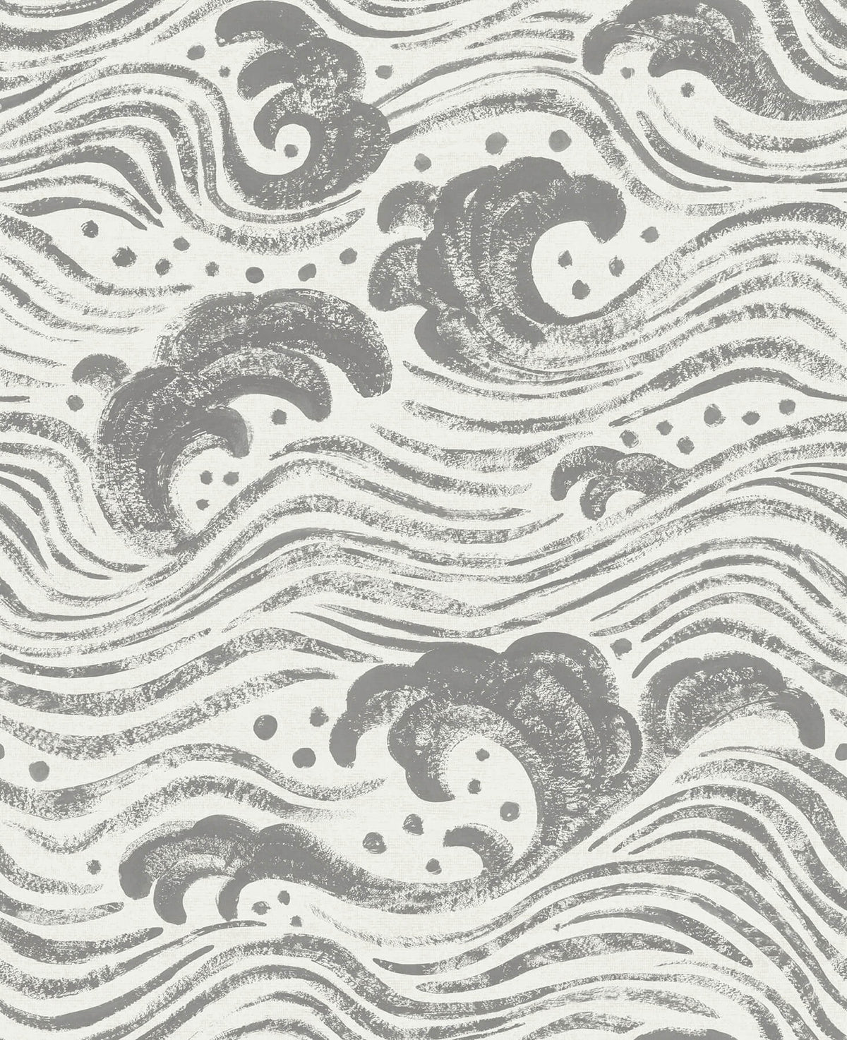 A Street Prints Sea Salt Swell Wallpaper Sample - Charcoal