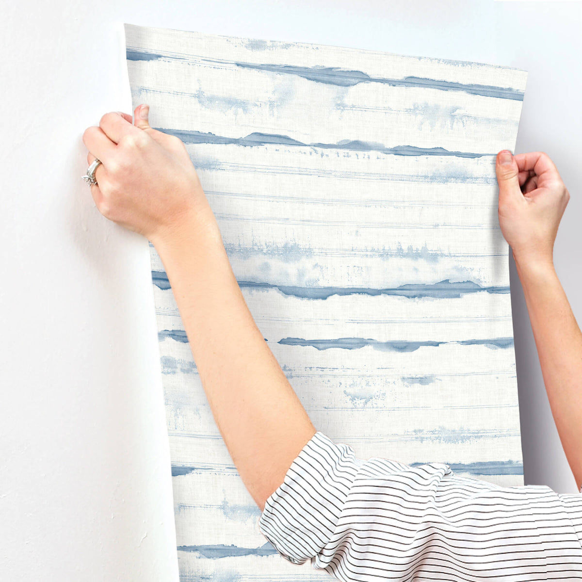 A-Street Prints Sea Salt Destin Wallpaper - Blue