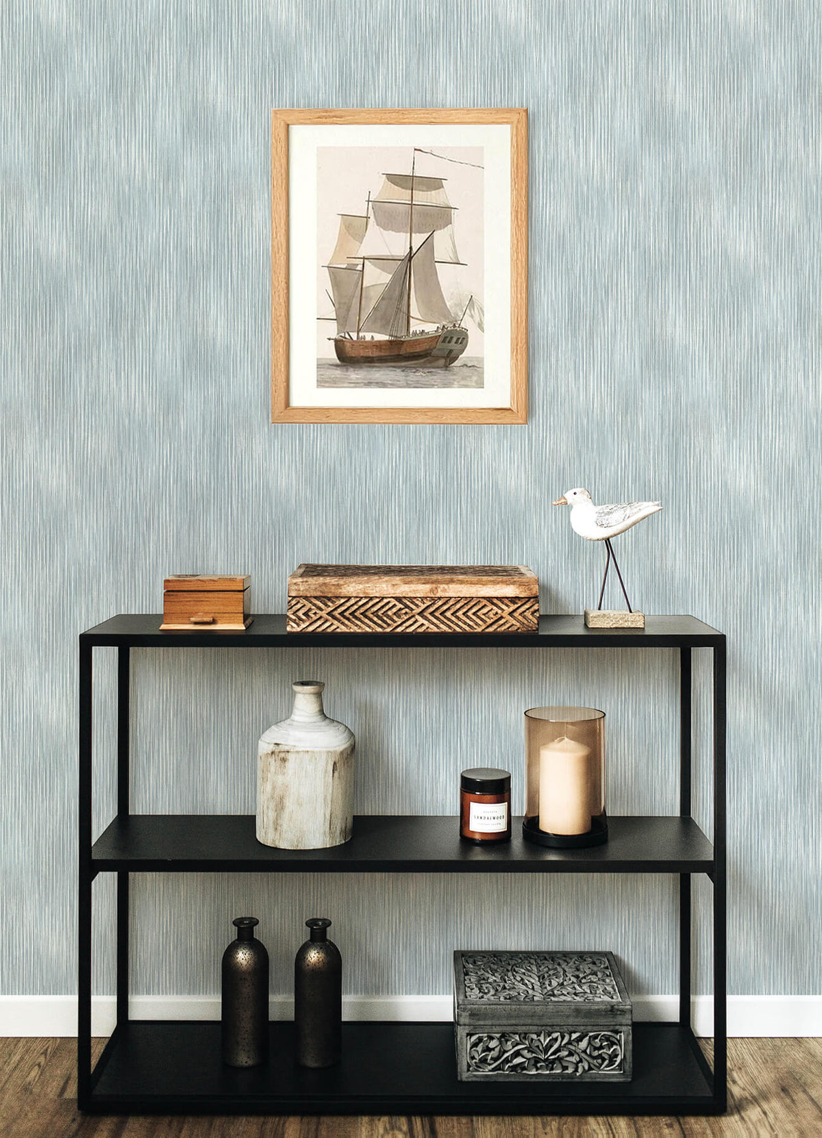 A Street Prints Sea Salt Largo Wallpaper Sample - Turquoise