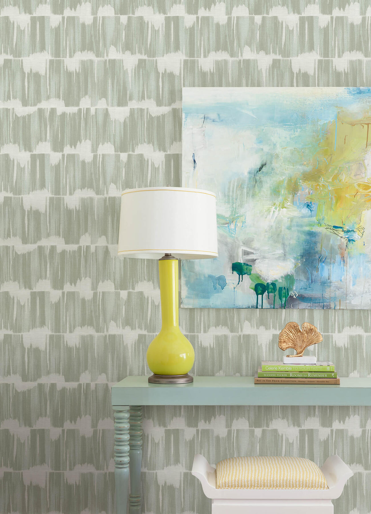 A Street Prints Sea Salt Serendipity Wallpaper Sample - Seafoam