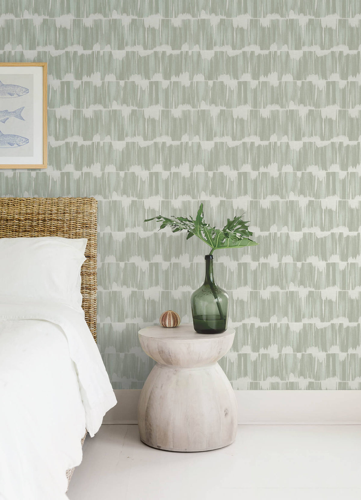 A Street Prints Sea Salt Serendipity Wallpaper Sample - Seafoam