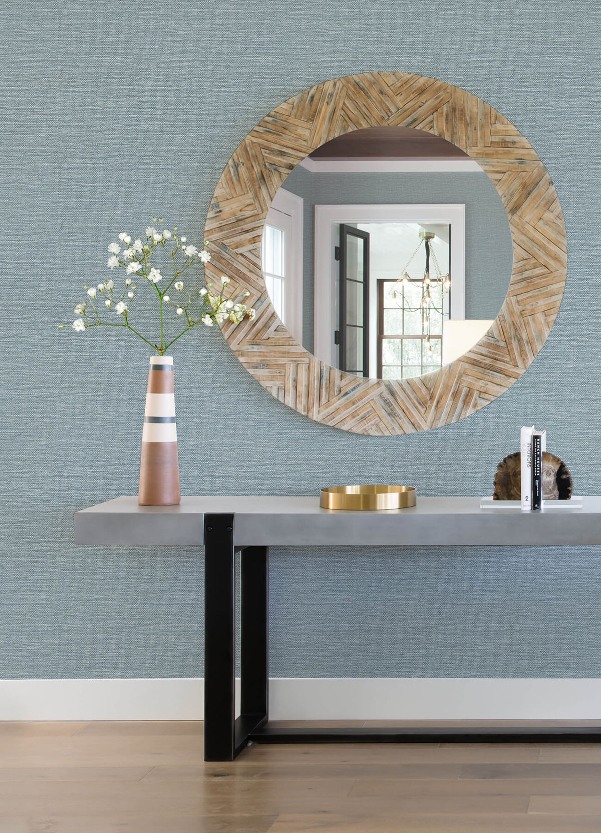 A-Street Prints Sea Salt Malin Wallpaper - Denim