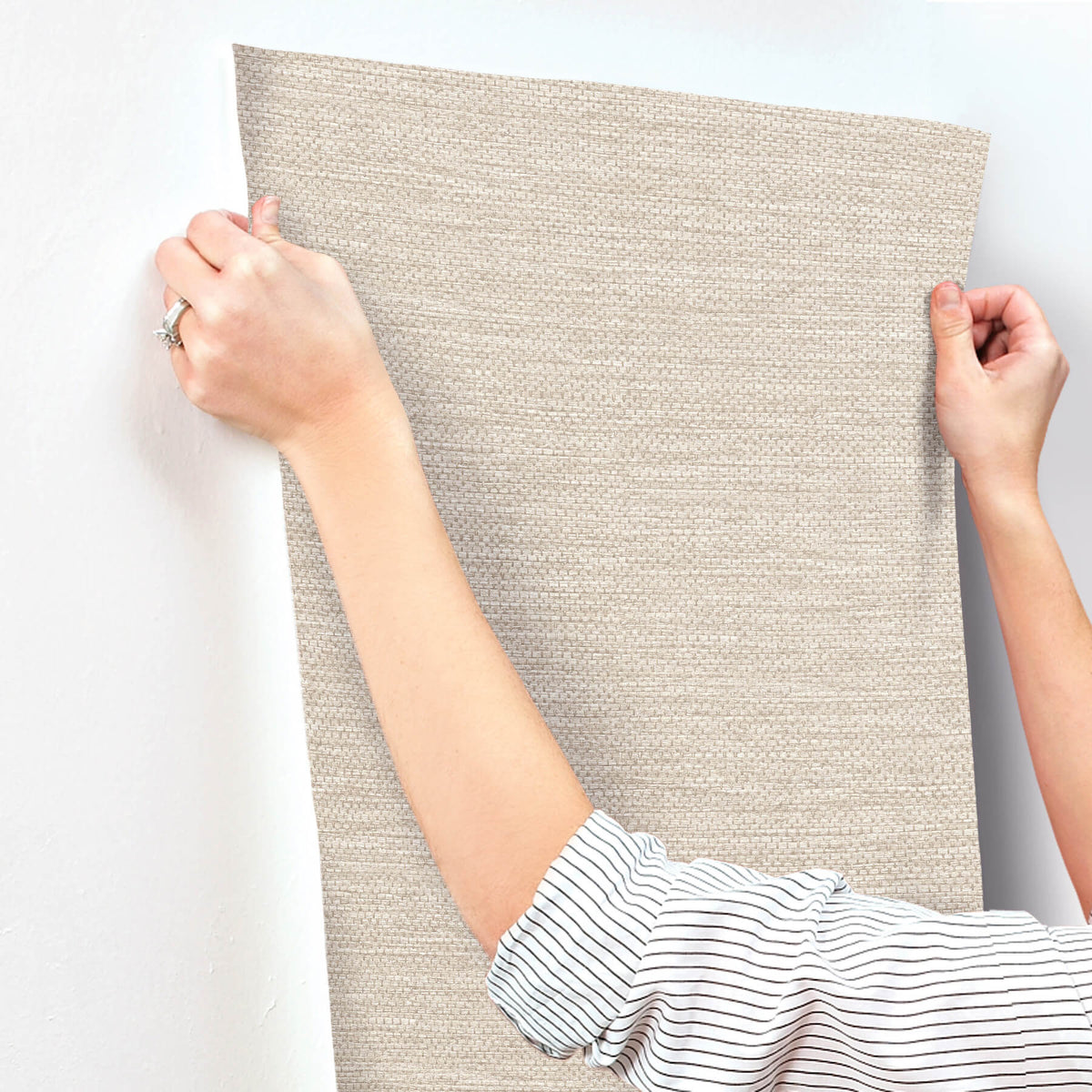 A Street Prints Sea Salt Malin Wallpaper Sample - Wheat
