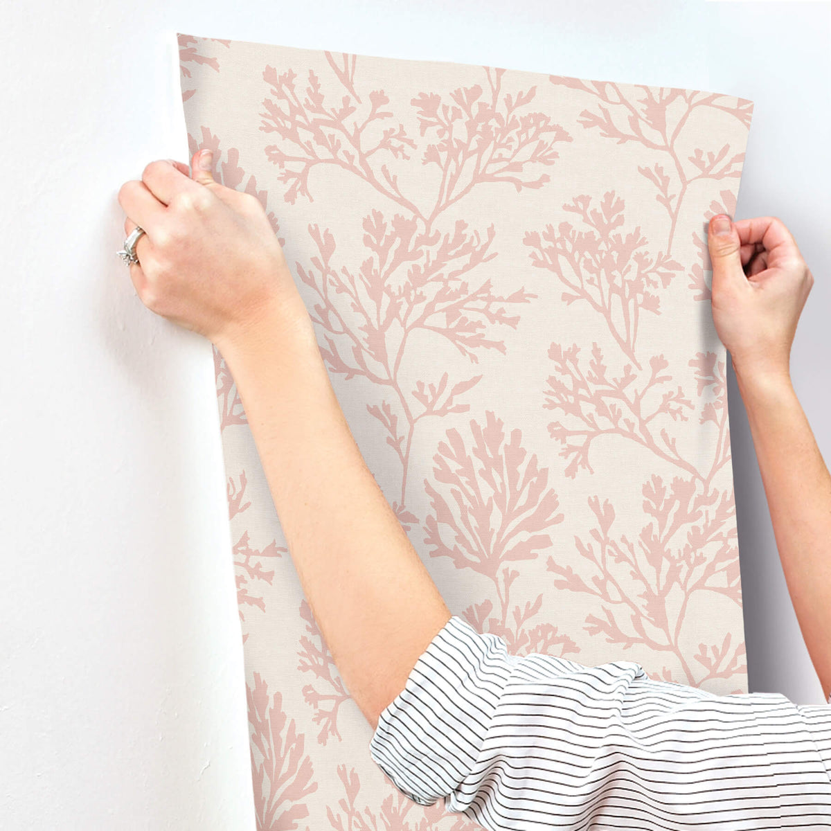 A-Street Prints Sea Salt Tortuga Wallpaper - Pink