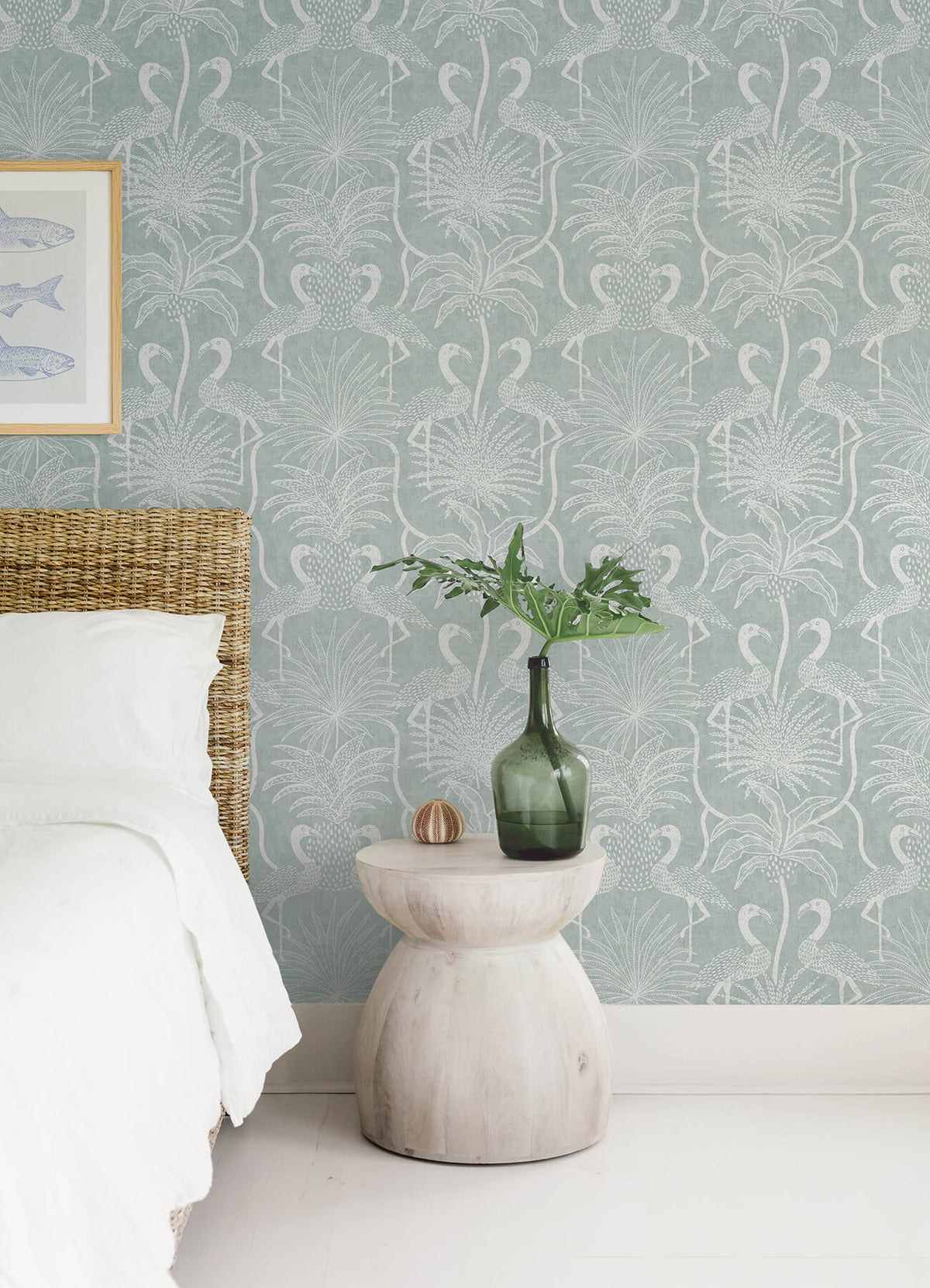 A-Street Prints Sea Salt Biscayne Wallpaper - Turquoise