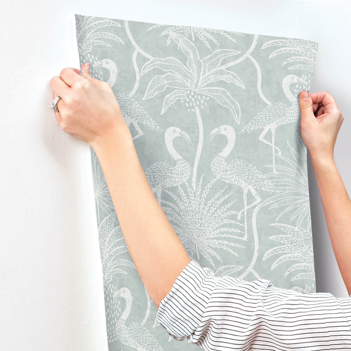 A-Street Prints Sea Salt Biscayne Wallpaper - Turquoise