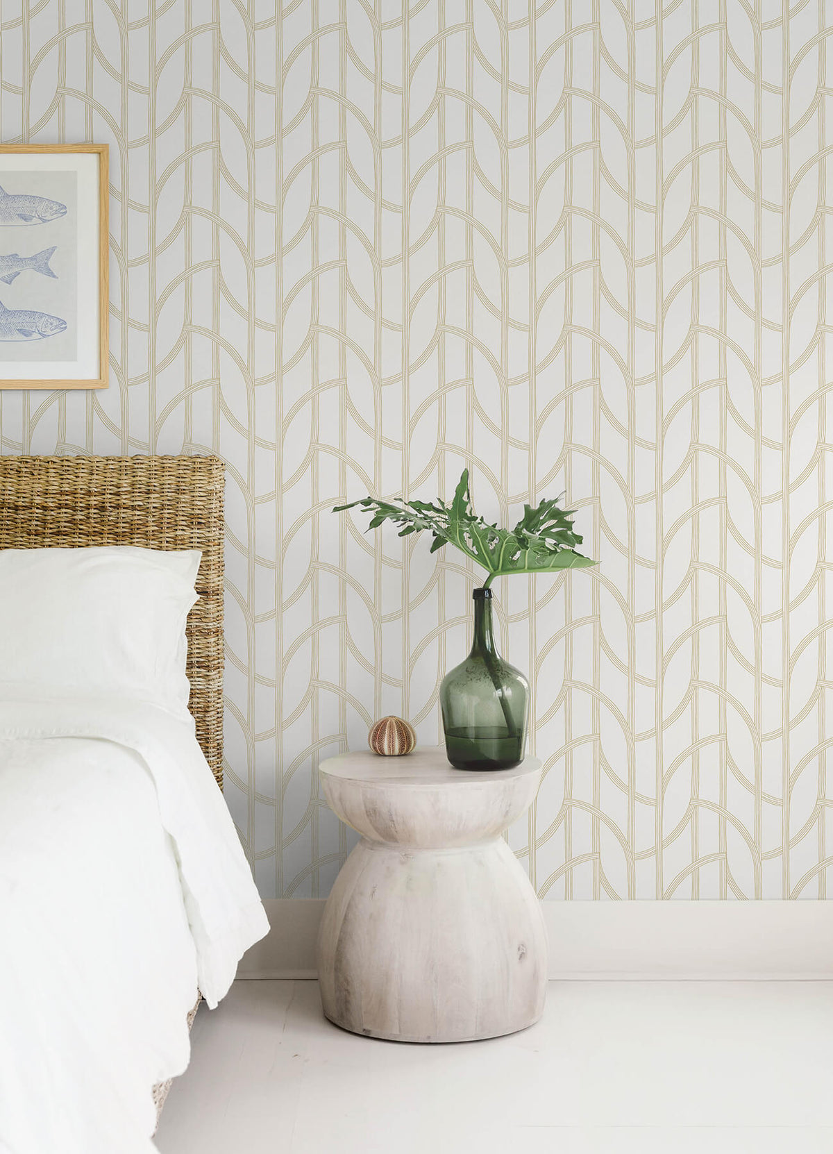 A-Street Prints Sea Salt Salvo Wallpaper - Gold
